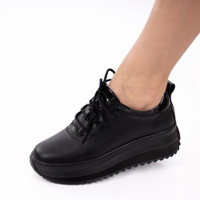 Pantofi Sport Piele Naturala Liege Black