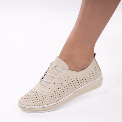 Pantofi Piele Naturala Helga3 Beige