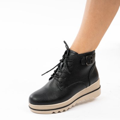 Ghete Piele Naturala Ainsa Black