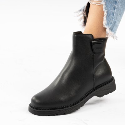 Ghete Piele Naturala Erudia Black