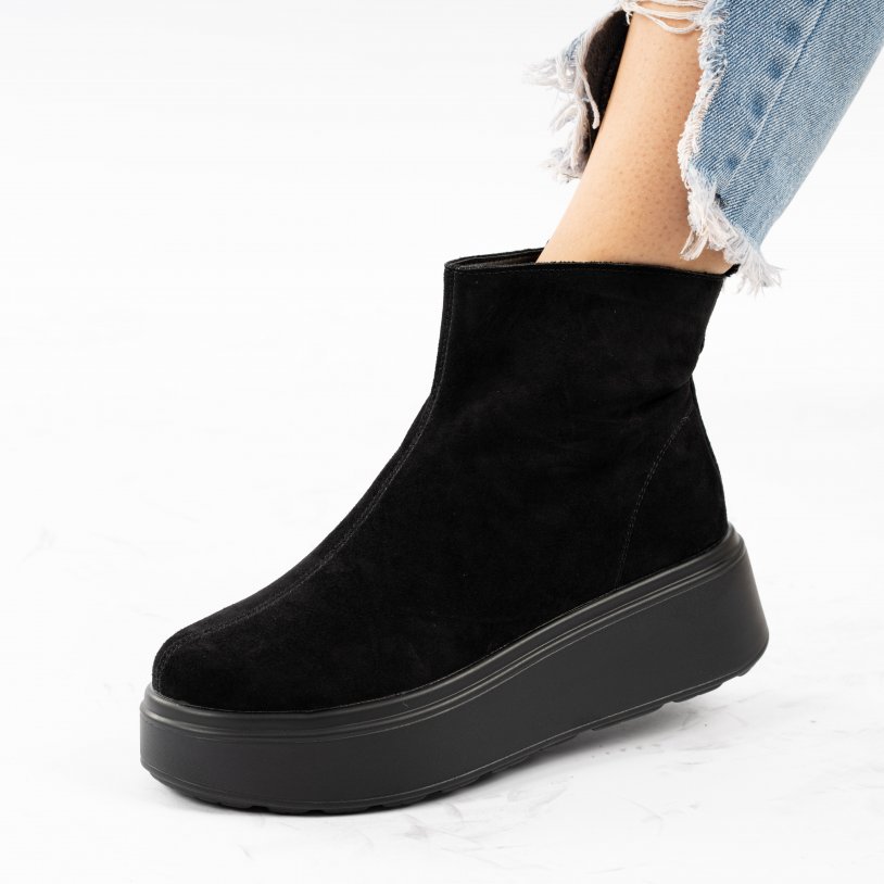 Ghete Piele Naturala Meliti2 Black