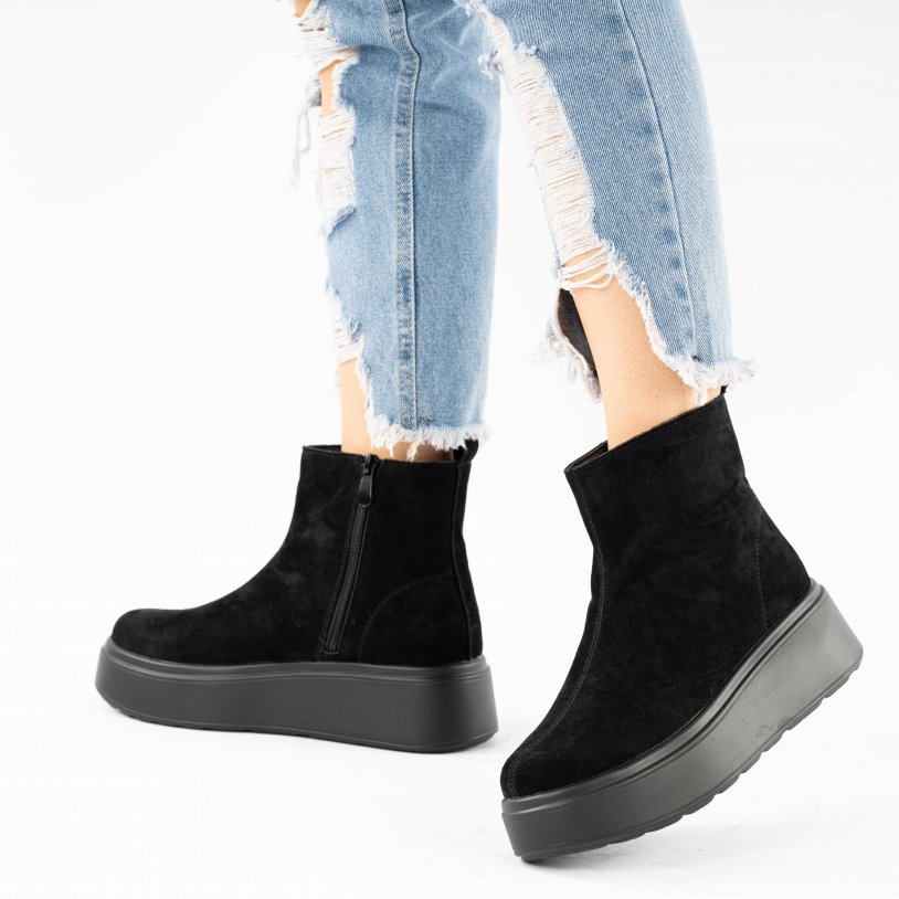 Ghete Piele Naturala Meliti2 Black