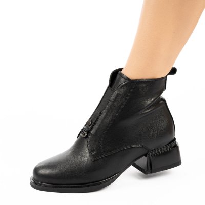 Ghete Piele Naturala Devon Black