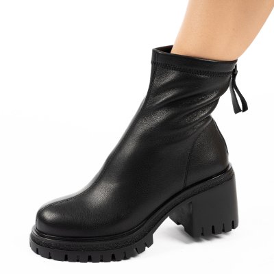 Botine Piele Naturala Serafin Black