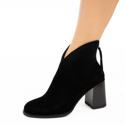 Botine Piele Naturala Besame Black