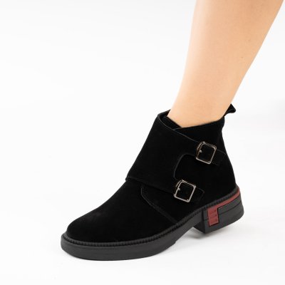 Ghete Piele Naturala Lonah Black
