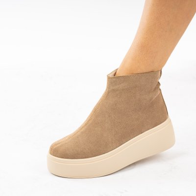 Ghete Piele Naturala Tahira2 Khaki