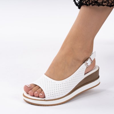 Sandale piele naturala Nevasa White