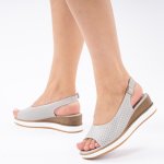 Sandale piele naturala Nevasa Grey