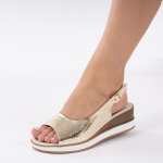 Sandale piele naturala Nevasa Gold