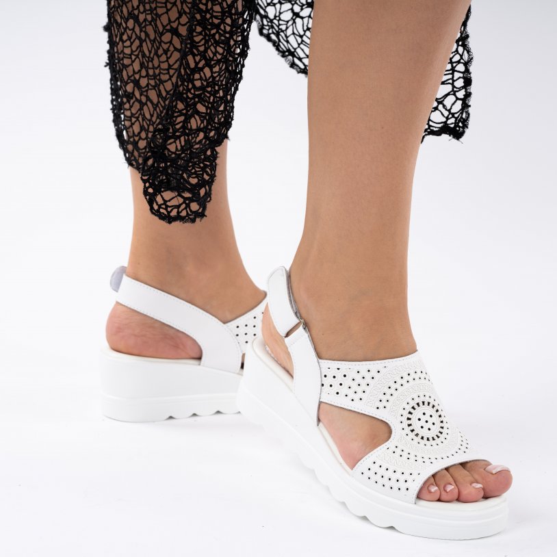 Sandale piele naturala Salsir White