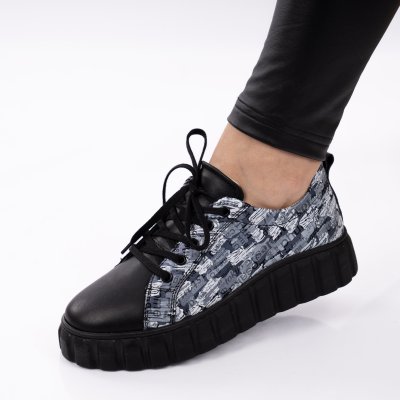 Pantofi Piele Naturala Lorissa Black