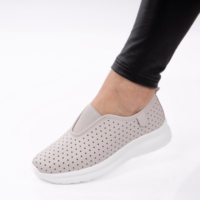 Pantofi Piele Naturala Velora Beige