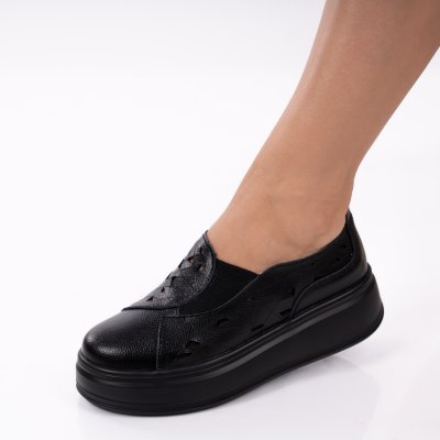 Pantofi Piele Naturala Norcia Black