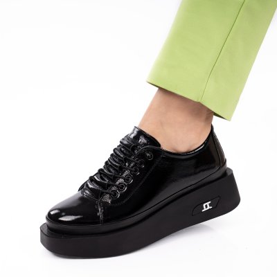 Pantofi Sport Piele Naturala Garida Black2