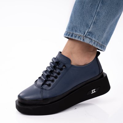 Pantofi Sport Piele Naturala Garida Blue