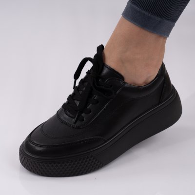 Pantofi Sport Piele Naturala Anahi Black
