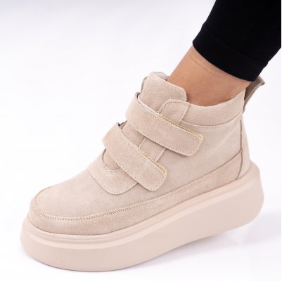 Ghete Piele Naturala Anelise2 Beige