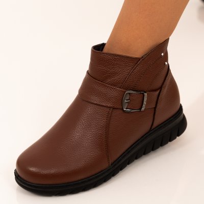 Ghete Piele Naturala Setena Brown