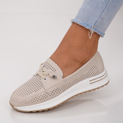 Pantofi Piele Naturala Siran2 Beige