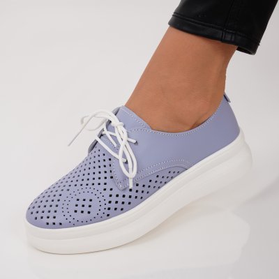 Pantofi Piele Naturala Bodrum Blue