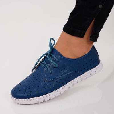 Pantofi Piele Naturala Efren Blue