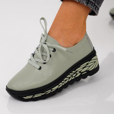 Pantofi Sport Piele Naturala Zavat Green