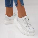 Pantofi Sport Piele Naturala Miriam White Pantofi Sport Piele Naturala Miriam White