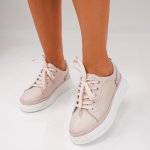 Pantofi Sport Piele Naturala Serova Pink