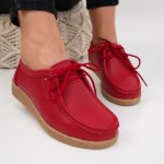 Pantofi Piele Naturala Esen8 Red