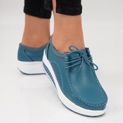 Pantofi Piele Naturala Relly5 Turquoise