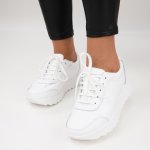Pantofi Sport Piele Naturala Gauja White