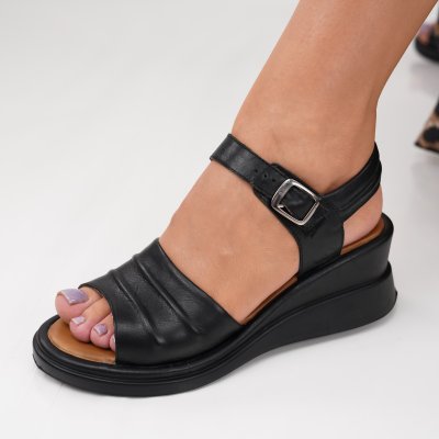 Sandale piele naturala Kaede Black