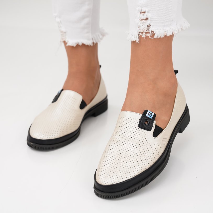Pantofi Piele Naturala Suvar3 Gold