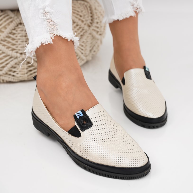 Pantofi Piele Naturala Suvar3 Gold