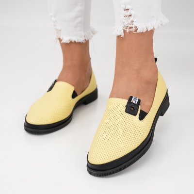 Pantofi Piele Naturala Suvar3 Yellow