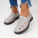 Pantofi Piele Naturala Harmony Grey