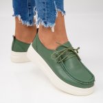 Pantofi Piele Naturala Makara Green