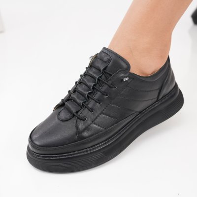 Pantofi Piele Naturala Delgada2 Black