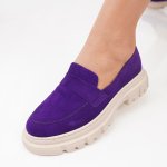 Pantofi Piele Naturala Napoli Purple
