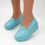 Pantofi Piele Naturala Lory2 Turquoise