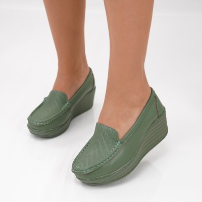 Pantofi Piele Naturala Lory2 Green