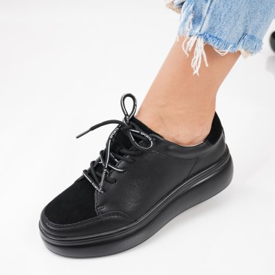 Pantofi Piele Naturala Buvron Black