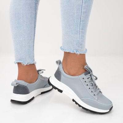 Pantofi Piele Naturala Londy Grey