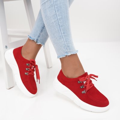 Pantofi Sport Piele Naturala Najim Red