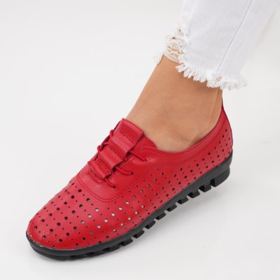 Pantofi Piele Naturala Emilia Red