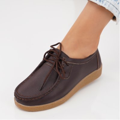 Pantofi Piele Naturala Esen8 Brown