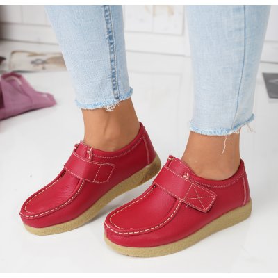 Pantofi Piele Naturala Esen3 Red