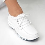 Pantofi Piele Naturala Alesia6 White