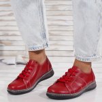 Pantofi Piele Naturala Kenia Red